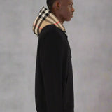 Check Printed Zip Hoodie